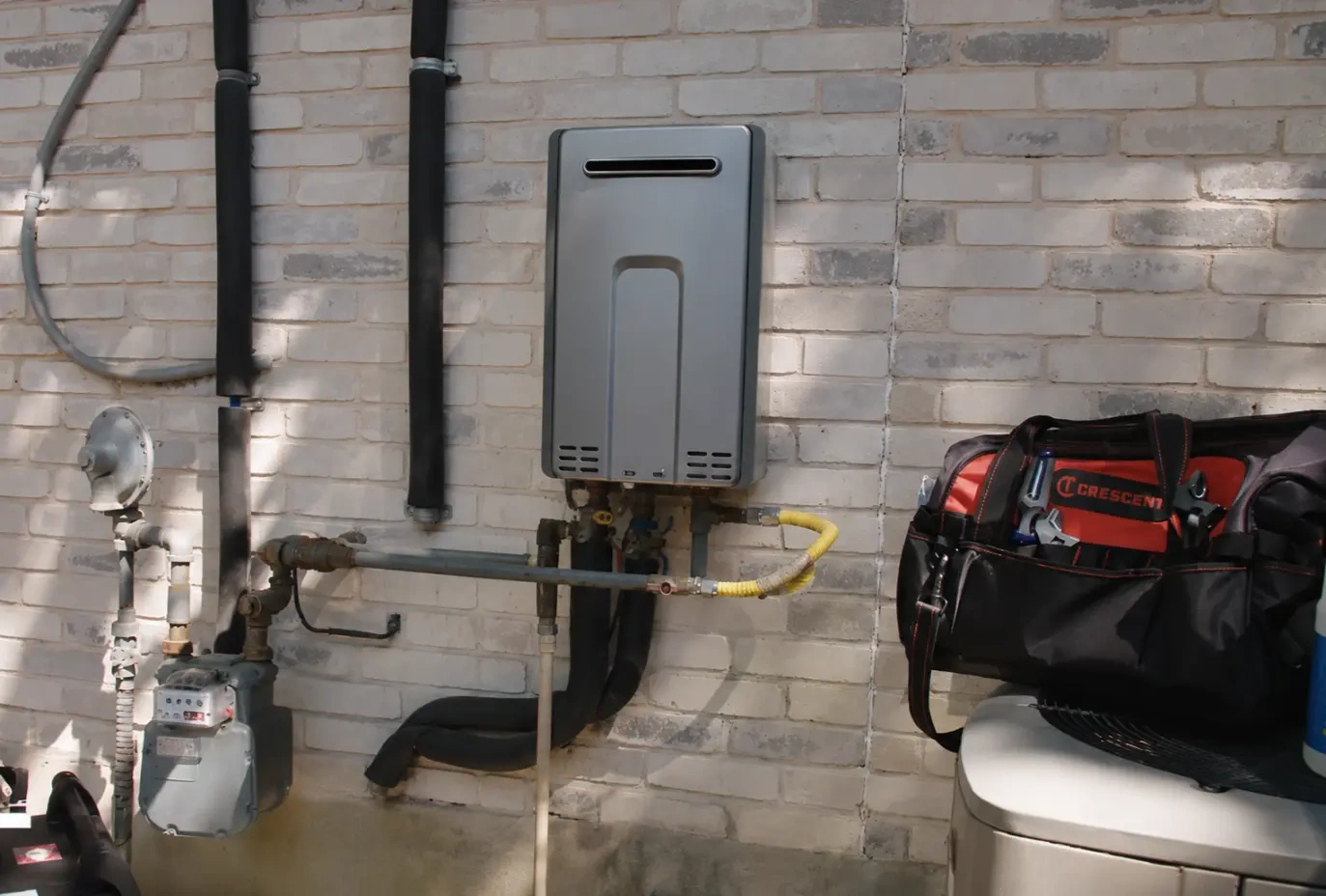 Rinnai installation gas line upgrade Tustin Ranch CA